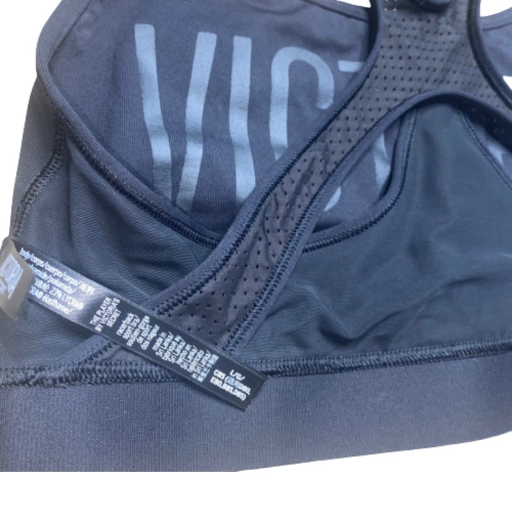 Victoria’s Secret Sport Sports Bra Large Black Net - Picture 3 of 3